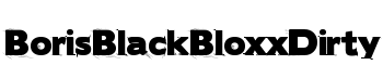 BorisBlackBloxxDirty font