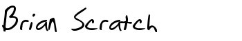 Brian Scratch font