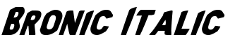 Bronic Italic font