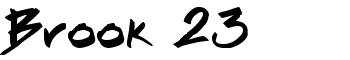 Brook 23 font