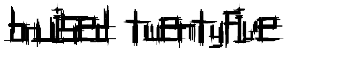 Bruised TwentyFive font