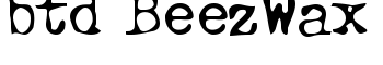 btd BeezWax font