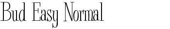 Bud Easy Normal font