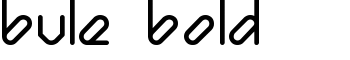 Bule Bold font