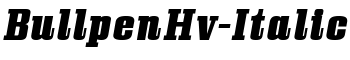 BullpenHv-Italic font