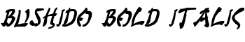 download Bushido Bold Italic font