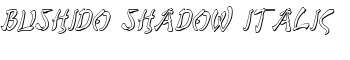 Bushido Shadow Italic font