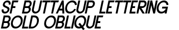 SF Buttacup Lettering Bold Oblique font