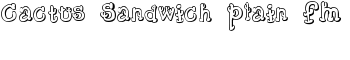 Cactus Sandwich Plain FM font