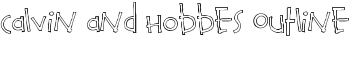 Calvin and Hobbes Outline font