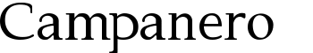 Campanero font