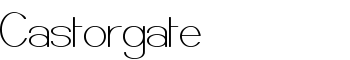 Castorgate font