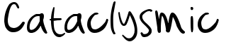 Cataclysmic font