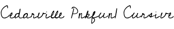 Cedarville Pnkfun1 Cursive font