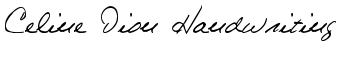 Celine Dion Handwriting font