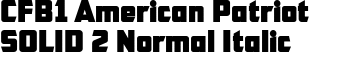 CFB1 American Patriot SOLID 2 Normal Italic font