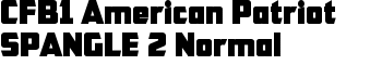 CFB1 American Patriot SPANGLE 2 Normal font