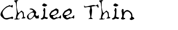 Chaiee Thin font