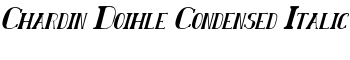 Chardin Doihle Condensed Italic font
