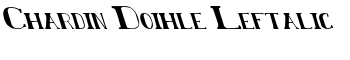 Chardin Doihle Leftalic font