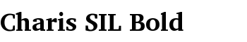Charis SIL Bold font