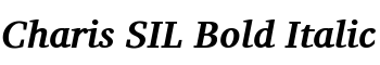 Charis SIL Bold Italic font