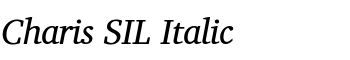 Charis SIL Italic font