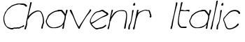 Chavenir Italic font