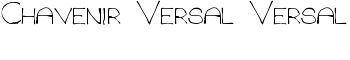 Chavenir Versal Versal font