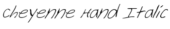 download Cheyenne Hand Italic font