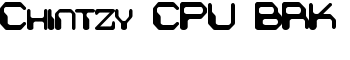 Chintzy CPU BRK font