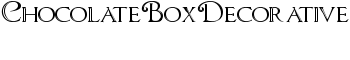 ChocolateBoxDecorative font