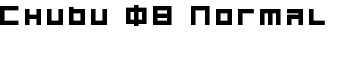 Chubu 08 Normal font