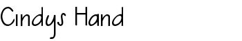 Cindys Hand font