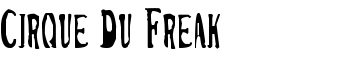 Cirque Du Freak font