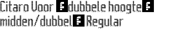 Citaro Voor [dubbele hoogte, midden/dubbel] Regular font