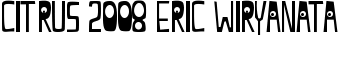 citrus 2008 eric wiryanata font