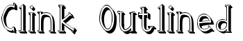 Clink Outlined font