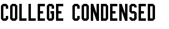 College Condensed font