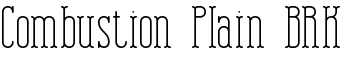 Combustion Plain BRK font