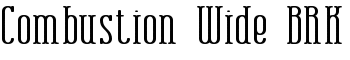 Combustion Wide BRK font