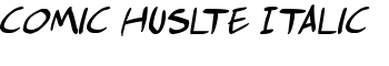 comic huslte Italic font