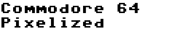 Commodore 64 Pixelized font
