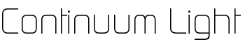 Continuum Light font