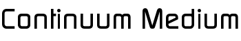 Continuum Medium font