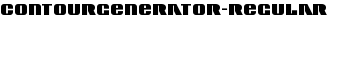 ContourGenerator-Regular font