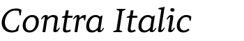 Contra Italic font