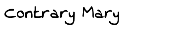 download Contrary Mary font