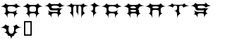 CosmicBats V1 font