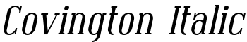 download Covington Italic font